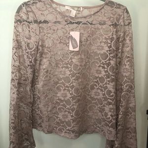 Forever 21 lace long sleeve Top